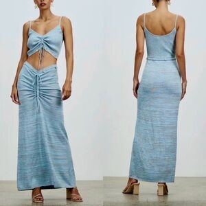 Christopher Esber Ruched Disconnect Knit Cami midi Dress size M